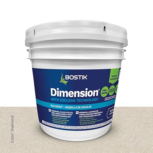 BOSTIK EZ Clean Dimension 9lb Premixed Tile Grout – Diamond H600 | Professional Grade | Easy Apply & Clean, Glass-Filled Translucent Reflective, Stain & Crack Resistant, Fast Drying