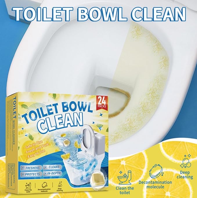 Toilet Bowl Cleaner Tablets,Put in the Toilet,NOT Tank.24 Pack Value Set