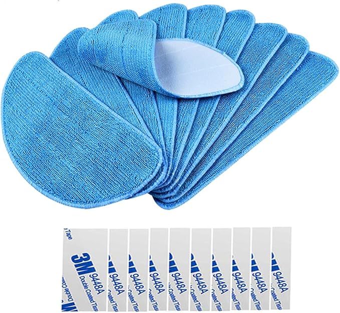 10pcs Mopping Pads for Ilife V9/V9 Pro/A12 pro/V3/V3s/V5/V5s/V5s pro/V5s Pro 2/V5s Plus/Noisz S5 Pro Robot Vacuum Cleaner Ilife Mop Pads