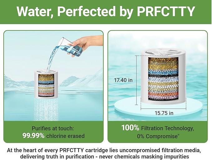 25-Stage Shower Filter prevents scale buildup,Revitalize Hair Skin Nails with Purifying Water, softener hard water,99% Lead Chlorine, Fluoride Removed,High Output Fan Technology,Matte Black