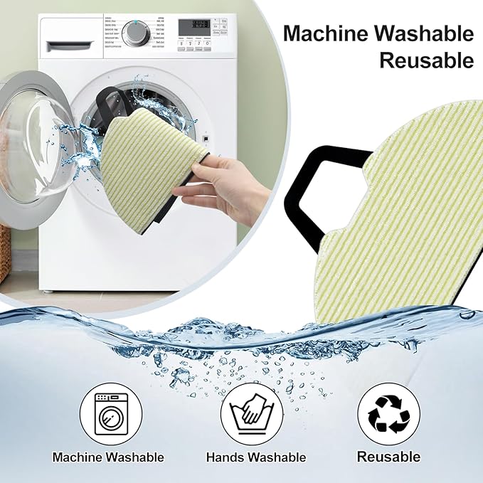 6 Pack Vacmop Replacement Pads Compatible with Shark RV2610WA AV2610WA AV2620WA AV2630WA RV2410WD Matrix Plus AI Ultra 2-in-1 Robot Vacuum,Reusable Mop Vac Pads Refills,Washable Microfiber Soft Pads