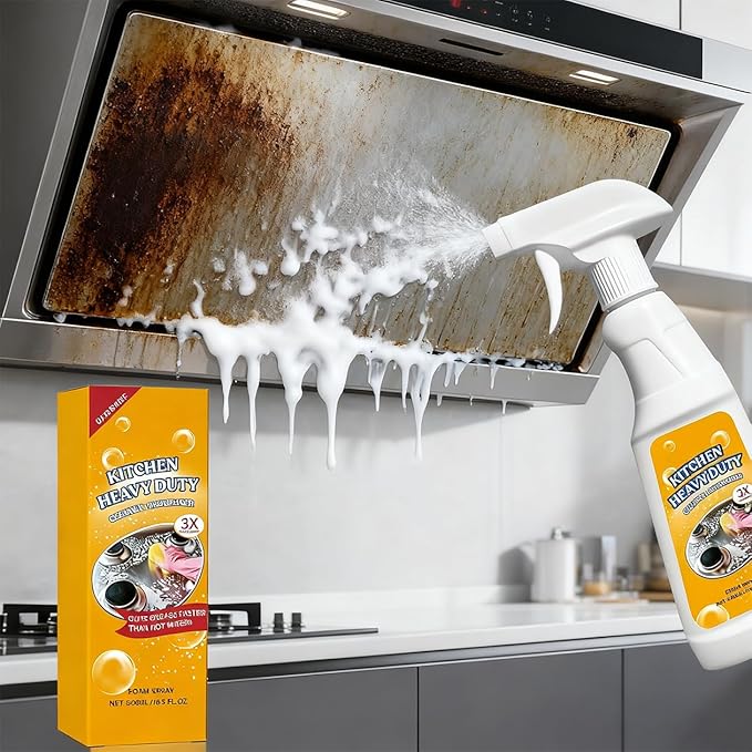 16.9 Fl Oz Heavy Duty Degreaser Cleaner Spray, Kitchen Foam Cleaner, Kitchen Heavy Oil Stain Cleaner, degreaser for stoves and ovens, Grime, And Stains On Microwave & Oven & Stove Top