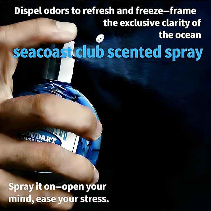 Fabric Refresher Spray & Odor Eliminator – Plant-Based Linen Mist for Clothes, Car, Gym Bag, Office Focus with Ocean breeze Aromatherapy, Quick-Dry, TSA Travel Size 1.35oz