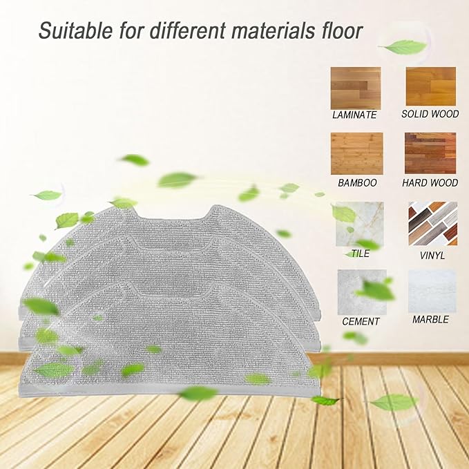 Mop Pads Accessories for Eureka E10s, E20 Plus Robot Vacuum Cleaner, E10S Mop Pad, E20 Plus Replacement Washable and Reusable Mop Pads