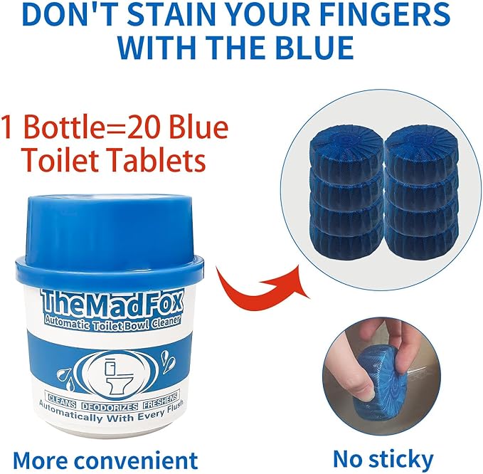 12 Pcs Enzyme Toilet Bowl Cleaner Bottle, Automatic Self-Acting Toilet Tank Cleaner, Enzyme-Powered Stain & Limescale Prevention, Long-Lasting Deodorizer, Safe for Plumbing & Septic Systems