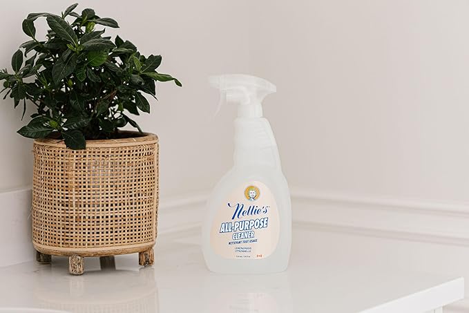 Nellie's All-Purpose Cleaner - Lemongrass Scent - Multi-Surface Cleaning for Kitchens, Bathrooms, and More - Plant-Based Formula - Leaping Bunny Certified - Free from Harsh Chemicals (Made in Canada)