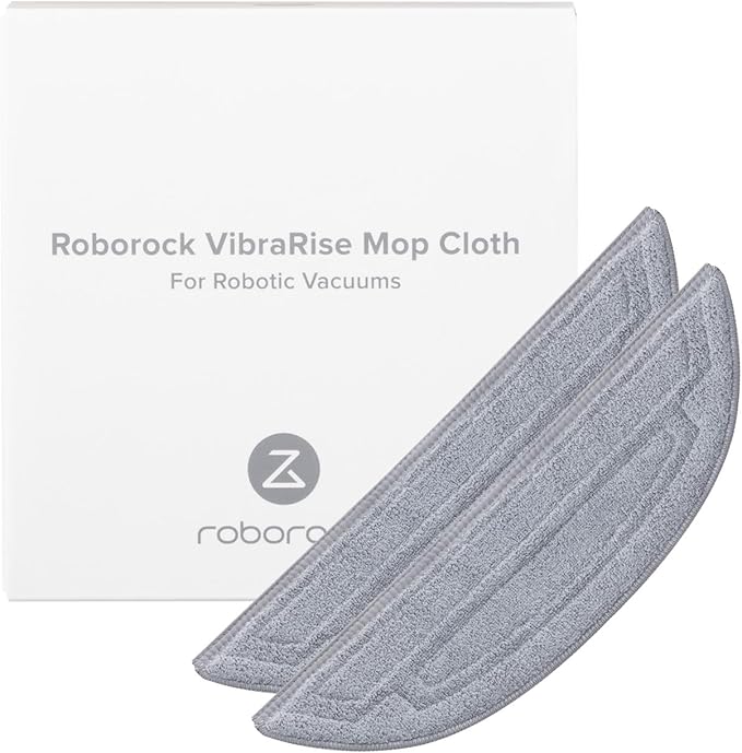 roborock 2 Pack Microfiber Mop Cloths for S8 MaxV Ultra, S8 Max Ultra Series, S8 Max(V) Ultra with R&D, Robot Vacuum Cleaner, with Dual Sonic Vibrations Modules, Mop Pad Replacement Accessories
