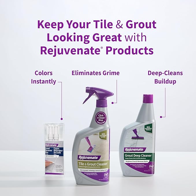 Rejuvenate Grout Renewer Pen, 1 Count, White Grout Color Restorer Instantly Covers Stained, Dirty Or Old Grout Between Kitchen And Bathroom Tiles
