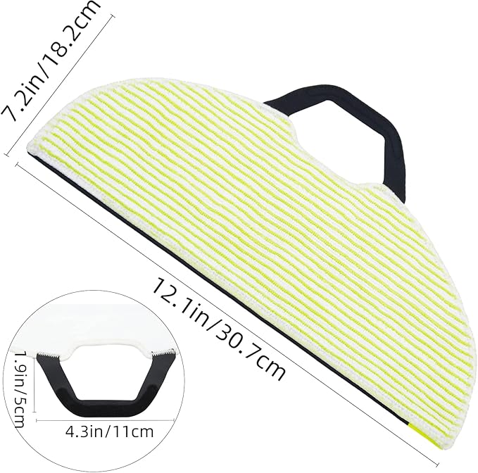 6 Pack Mop Pad for Shark AV2610WA / RV2620WD / RV2610WA / RV2410WD Robot Vacuum, Microfiber Sonic Mopping Pad Replacement Accessory