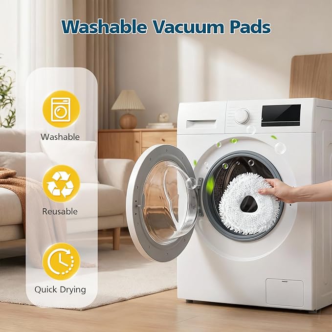 12-Pack Replacement Mop Pads for Narwal Freo, Freo Pro, Freo X Ultra, Z Ultra, Freo Z10 & X10 Pro Robot Vacuum & Mop, Washable Reusable Microfiber Robot Vacuum Mop Pads