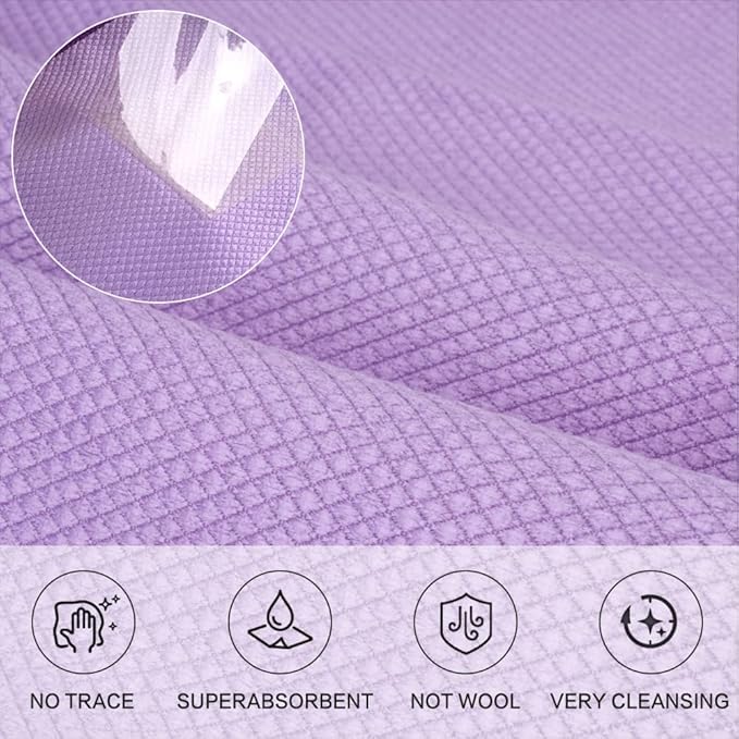 SINLAND Microfiber Glass Cleaning Cloth, 6PK, Lint Free Cleaning Cloths for Window, Car Windows, Mirrors, and Stainless Steel, Glass and Window Cleaner 16x16 Inch