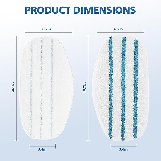LINNIW 6 Pack Replacement Steam Mop Pads Compatible for PurSteam ThermaPro 10-in-1