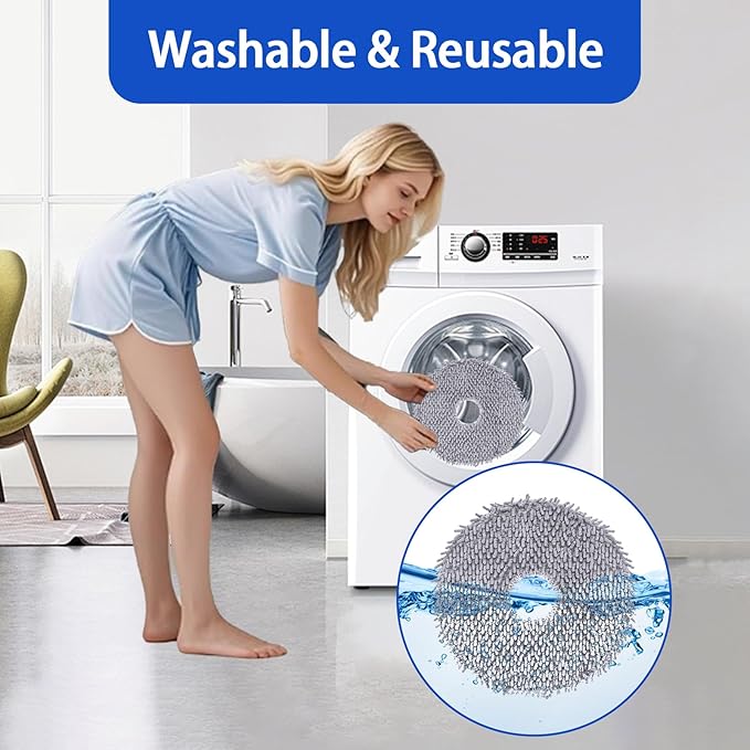 6 Pack 405/505 Replacement Mop Pads for iRobot Roomba Plus 405/505 Combo Robot Vacuum Cleaner, Washable & Reusable Microfiber Mop Cloths