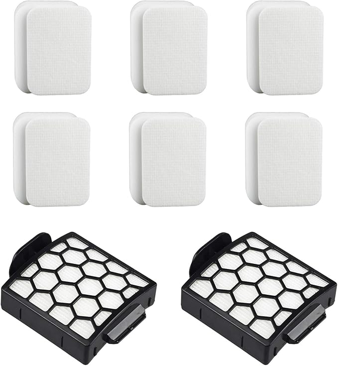 6 Foam Filter + 2 Hepa Filter Replacement for Shark ZU62 ZU60 NV255 NV150 NV251 NV151 Navigator Rotator Pet Pro Upright Vacuum Part 1238FT60 1239FT60