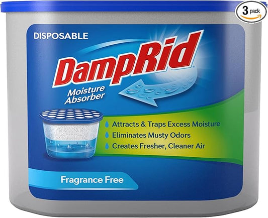DampRid FG100 Unscented Disposable Moisture Absorber, 10.5-Ounce,White