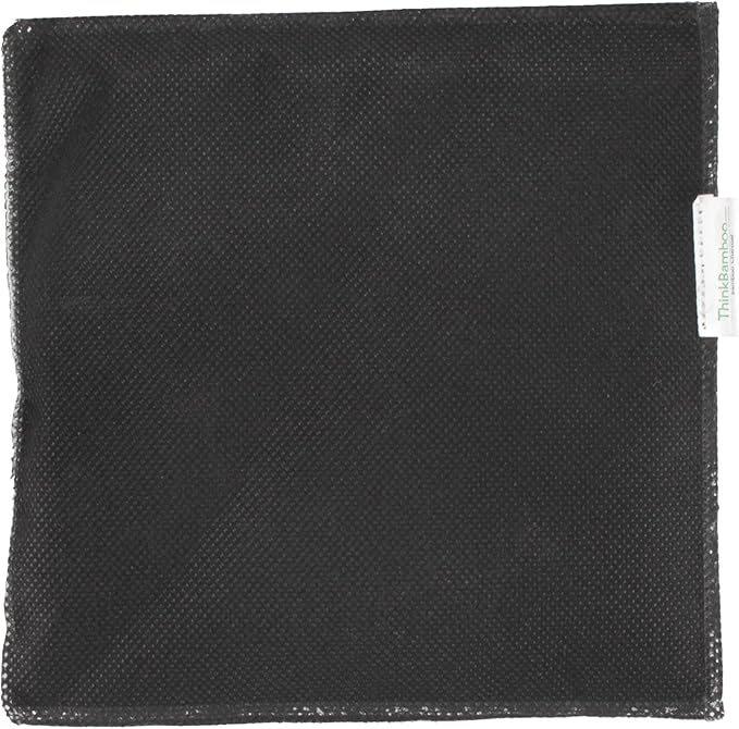 BambooMN Activated Bamboo Charcoal Odor Absorbing Moisture Eliminating Square Pouch, 100g Per Bag, 10 Bags Black
