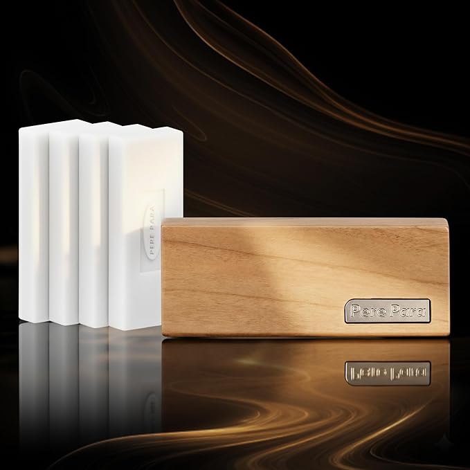 4 Packs Pine&Sage Scented Natural Wood Vent Clips,【No More Stuffy Air】 Odor Eliminator Car Scents Air Freshener Refills, Long Lasting Fragrance Diffuser, SUV Essentials Gift for Men