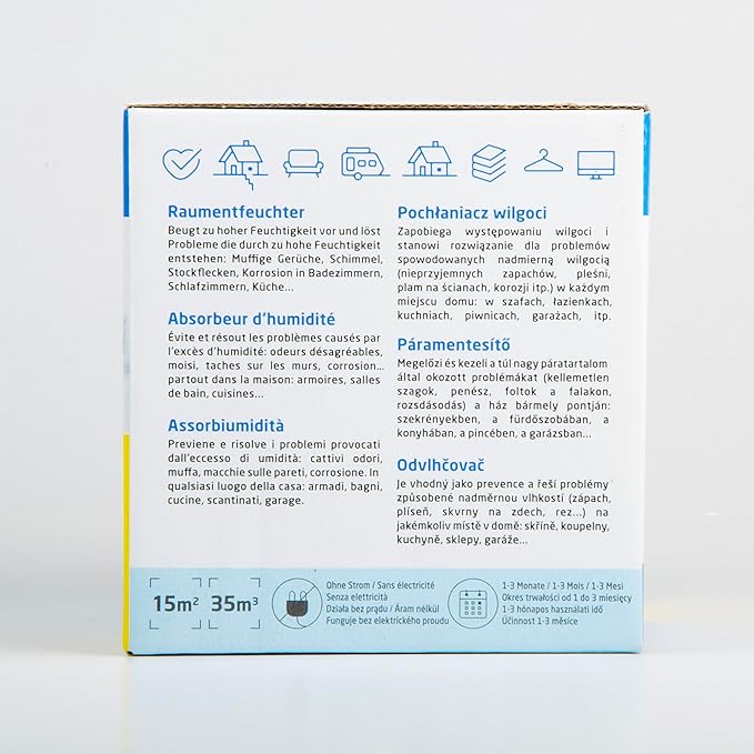 HUMYDRY Moisture Absorber Refills for 15.9 Oz Dehumidifier, 18 Count, 6 Packs of 3 Unscented Humidity Absorber Bags, Pre-Measured Non-Electric Humidity Absorber Refill Bags for Medium Enclosed Spaces