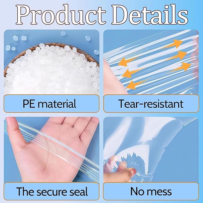Oven Rack Cleaner Bags, Washing Degreaser Set, Soaking Oven Rack Cleaner with Material, Kitchen Cleaning Accessory for Stove Grilling Microwave, Toaster Cooking Baking Barbecue Roasting Camping