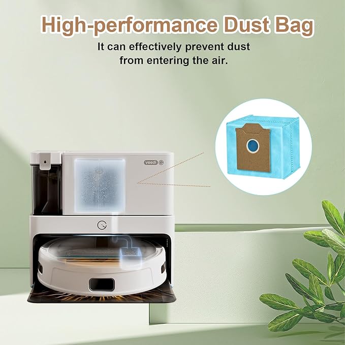 Replacement Parts Compatible with Ecovacs Yeedi Cube Robot Vacuum, Accessories including 1 Main Brush, 4 Side Brush, 2 Hepa Filter, 2 Mop Pad, 4Dust Bags