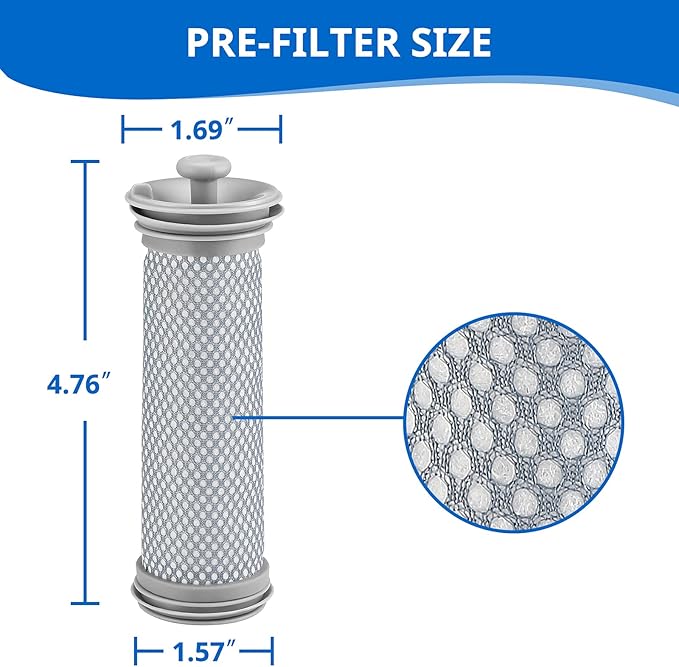 Pre Filter Compatible for Tineco A10/A11 Hero, A10/A11 Master, for PURE ONE S11 Series Cordless Vacuum Filter- 3 Pre Filters