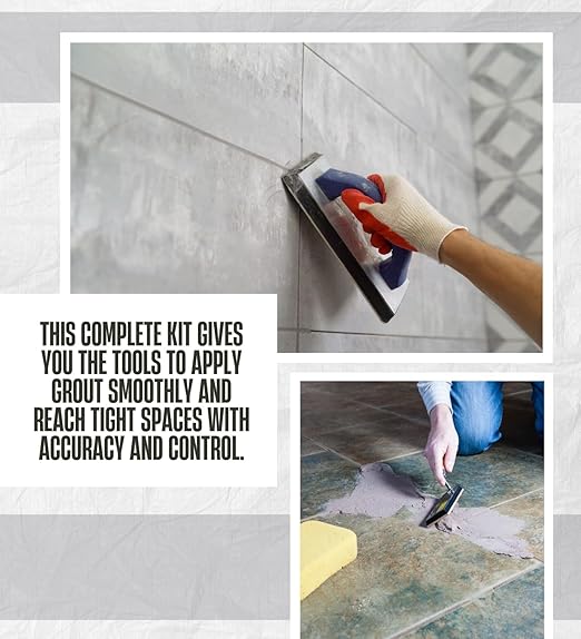 SimpleGrout Indoor White Grout 1 qt Bundle with QEP Grout Float & Margin Trowel – Tile Grouts for Shower, Mosaic, and Floor Projects – Gift Set (3 Items)