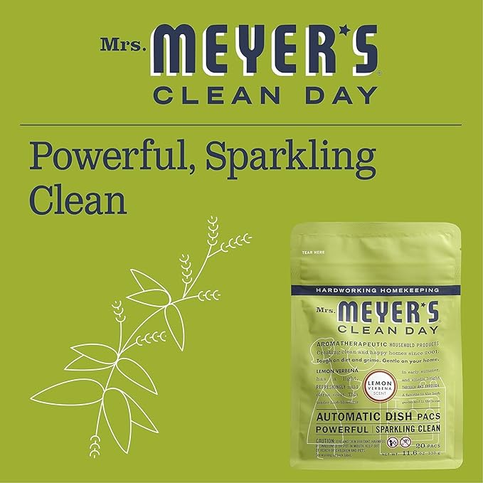Mrs. Meyer's Automatic Dish Pillow Lemon Verbena 12.7 OZ, 20 CT.