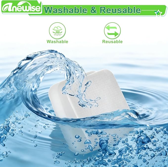 4 Pack UV850 UV900 Filter Replacement for Shark Performance Lift-Away UV900 UV850 UV950 DuoClean PowerFins Detect LA490 LA491 LA492 Upright Vacuum, Part XFFK602UKT Foam & Felt filters