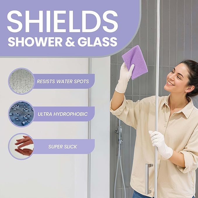 Fixture Shield Home Ceramic Coating Spray (8 oz) - SiO₂ Hydrophobic Protection for Kitchen & Bath | Repels Fingerprints, Stains & Hard Water | Extra Strength Formula | Made in USA