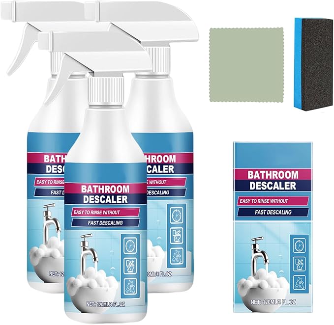 Bathroom Descaler Foam Cleaner, 2025 New Descaling Spray, Multi-Functional Stain Remover for Home Bathroom, Durable Cleaning Spray for Family Use (3)