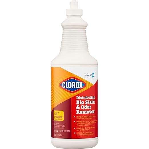 CLOROX CloroxPro Disinfecting Bio Stain & Odor Remover Pull Top, 32 Ounces (Packaging May Vary)