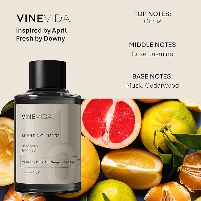 VINEVIDA [4oz] (Our Version of) April Fresh Fragrance Oil for Soap Making - Soap Fragrance Oil - Scents for Soap Making - Oils for Soap Making - Essential Oils for Soap Making - Soap Scent