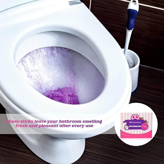 Multi-Functional Toilet Cleaning Sticks-Drop in Tank Cleaner & Freshener with Long-Lasting Freshness for Toilet Bowl