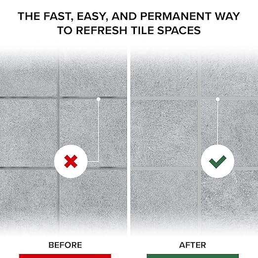 X-Protector Water Based Grout Marker - 2 PCS with 8 Tips, Light Gray