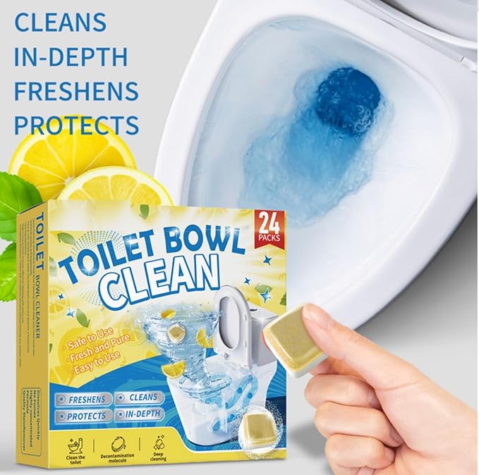 Toilet Bowl Cleaner Tablets,Put in the Toilet,NOT Tank.24 Pack Value Set