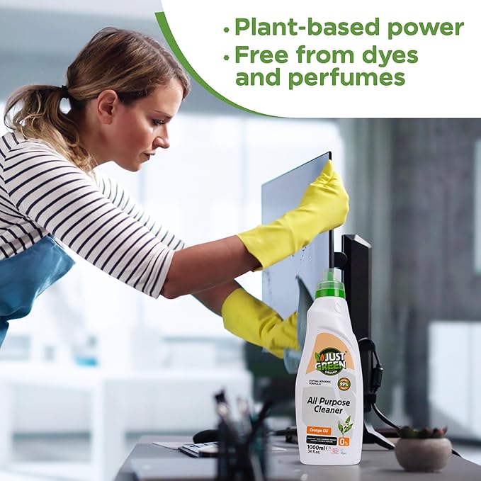 All Purpose Cleaner Spray, Plant-Based Multi-Surface Cleaner, Non-Toxic, Hypoallergenic, EcoCert Certified, Vegan, 34 fl oz (1000 ml)