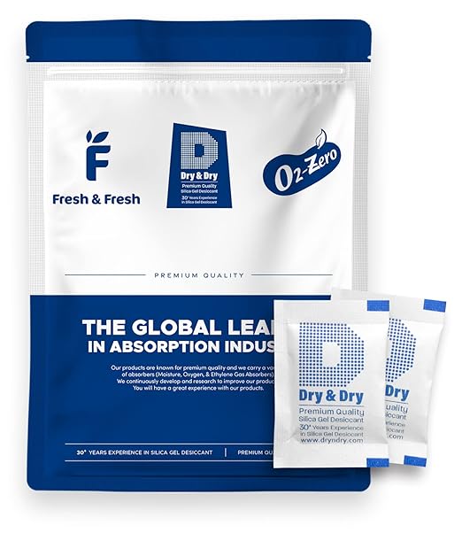 Dry & Dry 2 Gram [1000 Packets] Silica Gel Packets Desiccants, Silica Packets - Rechargeable Moisture Absorbers for Food Storage, Electronics, 3D Filament & Safes