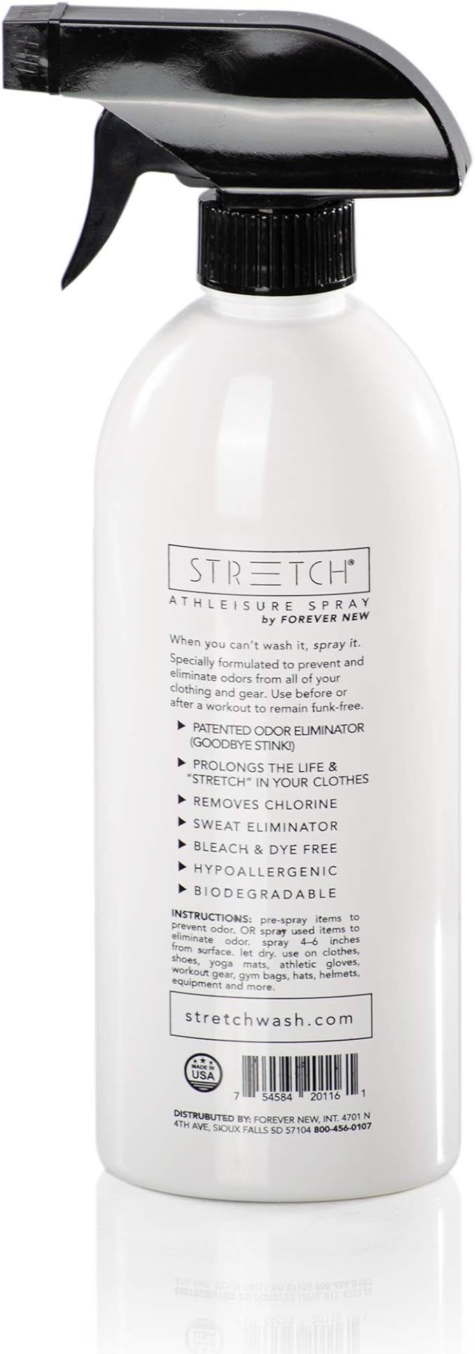 FOREVER NEW Stretch Athleisure Pre-Treatment Odor Removal Spray - Fabric Refresher, 16 Fl Oz