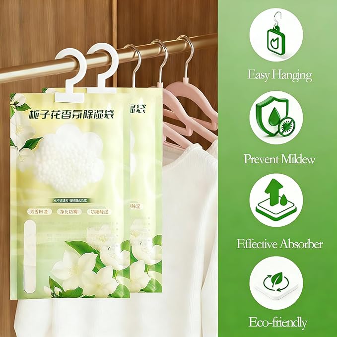 12 Pack Moisture Absorbers, Dehumidifier Bags for Closet,Humidity Bags for Closet, Humidity Absorber in Wardrobes, Bedrooms, Bathrooms