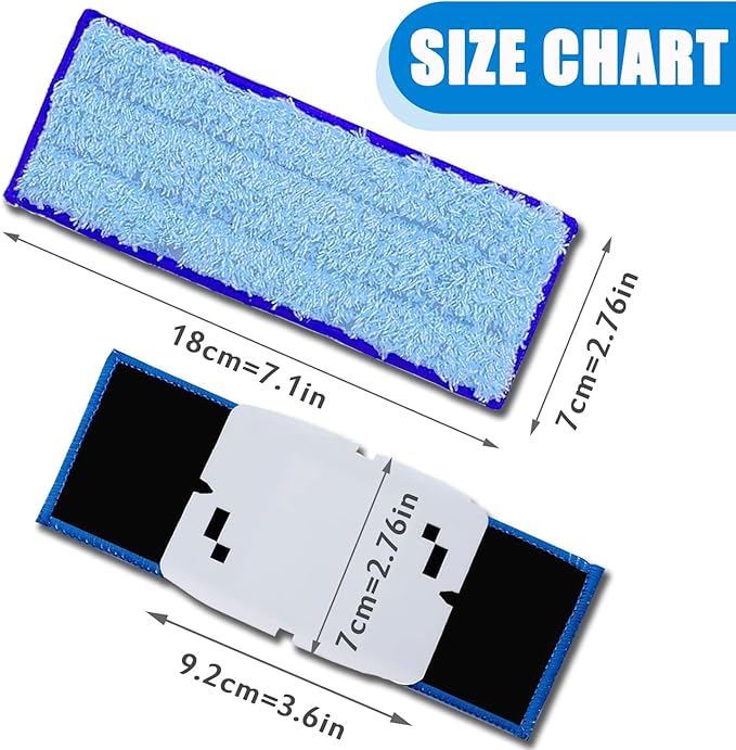 8 Pack Mop Pads Replacement Compatible with i-Robot Braava Jet 240, 241, 244, 245, 250 Robot Vacuum, Wet Mopping Pads Accessory Parts