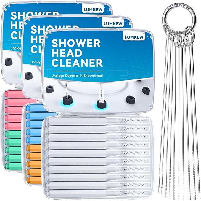40 Pcs Shower Head Cleaner Picks,Multiple Shower Head Cleaning Brush for Small Hole, Nozzle unclogger Tool for Showerhead with Storage Box