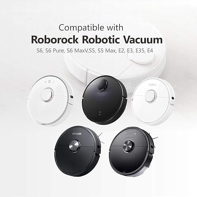 Replacement Spare Microfiber Mop Cloth Pad Compatible with Roborock Q7 Q8 S5 Max, Q5 Pro, E4, E5, S5, S6, S6 Pure MaxV, Q5, Q5 Pro+, Q7 and Q8 Max+ Vacuum Robots 8 Pcs Refill Kit