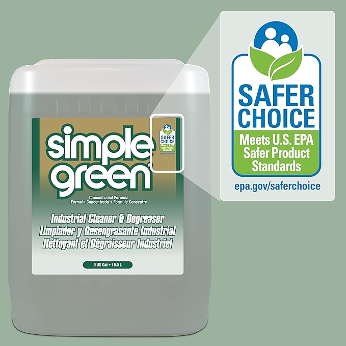 Simple Green, SMP13006, Industrial Cleaner/Degreaser, 1 / Each, White, 5 Gallons (Pack of 1)