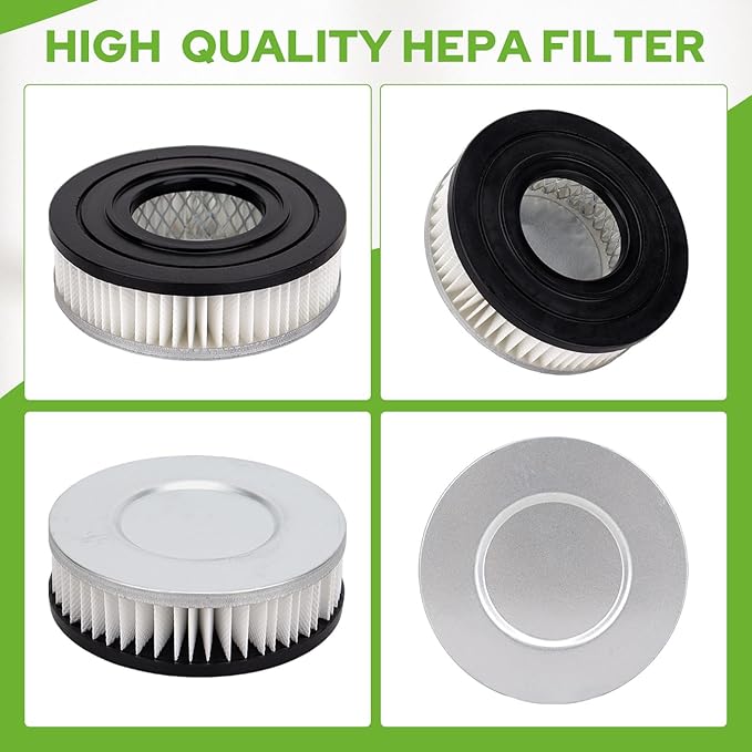 Vacuum Motor Filters Compatible with PowerSmith PAVC101(10 Amp Ash Vacuum) - HEPA Filter Replacement - 2 Pack