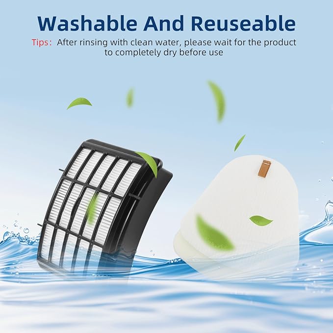 4 Foam + 2 Hepa Filter Replacement for Shark ZU503AMZ NV380 UV440 UV540 NV356e NV360 NV352 NV350 NV351 NV355 NV358 NV370 NV391 CU500 CU510 Navigator Lift-Away Deluxe Vacuum Part Xff350 Xhf350