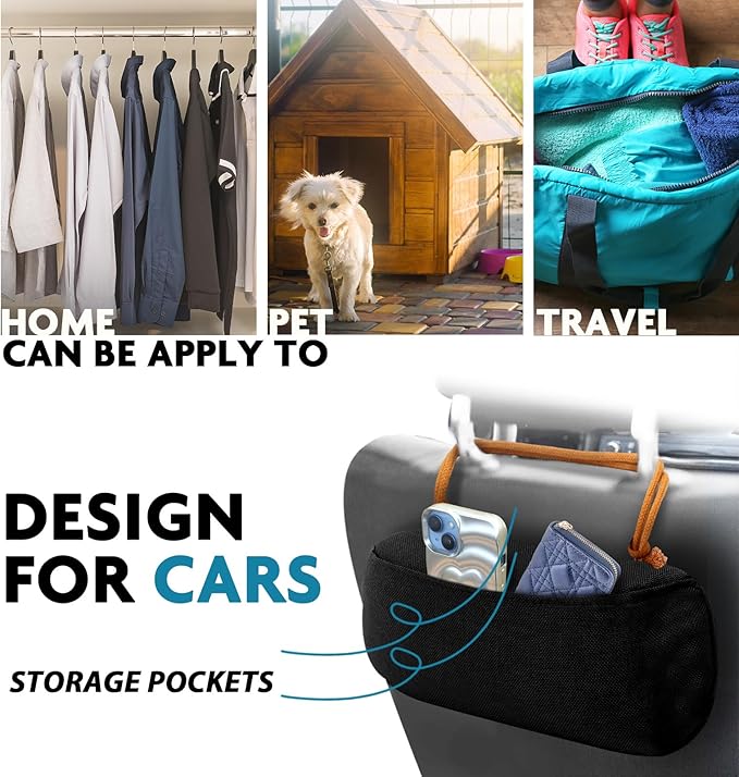 Timgle 1 Pack Car Air Freshener, Lasts 365+ Days, No Chemicals 100% Activated Bamboo Charcoal Fragrance, Free Deodorizer, Natural Auto Odor Eliminator, Purifier, Neutralizer (Khaki Strap)
