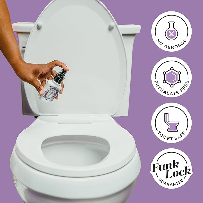 Poo-Pourri Before-You-Go 8oz Air & Toilet Freshener Lavender Vanilla Spray – Instantly Works to Trap Bathroom Odor – Plant Based Ingredients & Essential Oils – with Lavender, Vanilla & Citrus