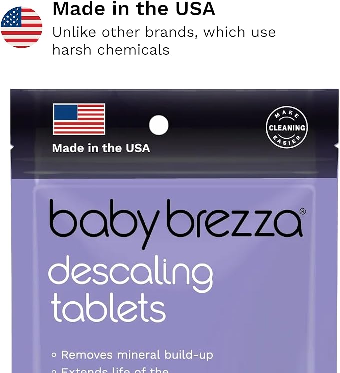 Baby Brezza Descaling Tablets - Compatible with Bottle Washer Pro and All Brands of Baby Bottle Washer Appliances