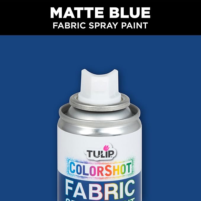 Tulip ColorShot Instant Fabric Spray Paint, Permanent Color Spray-On Fabric Paint, 3oz, Blue