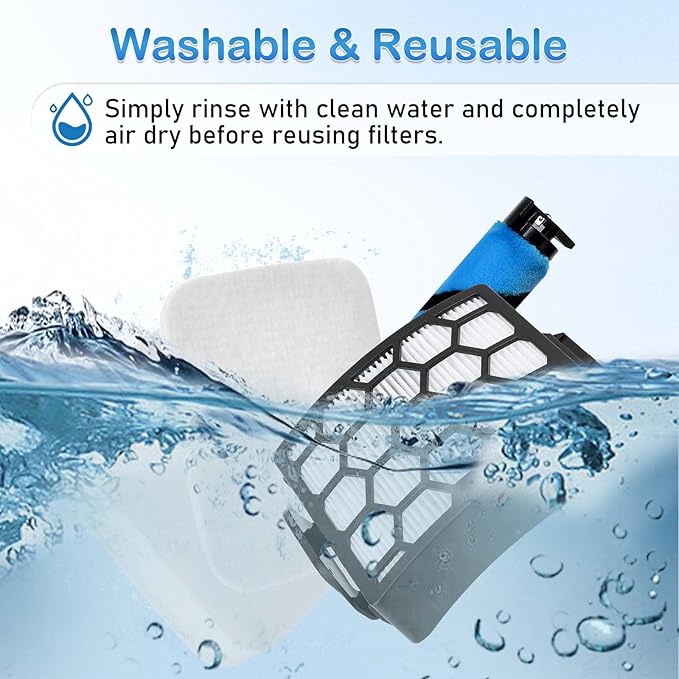 LA502 LA500 LA455 Brush Roller Filter Replacement for Shark Lift-Away ADV DuoClean PowerFins LA502 LA502NP LA500 LA500WM Upright Vacuum, Replaces Part XHF320 XFFK320 1483FC200